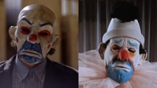 Heath Ledger's Joker's Mask in The Dark Knight and Cesar Romero's Joker's Mask on Batman