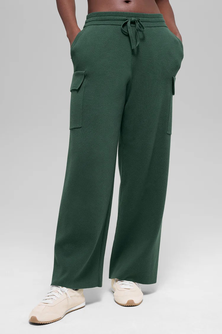 Alo Yoga, Scholar Knit High-Waist Cargo Pants (Were $218)