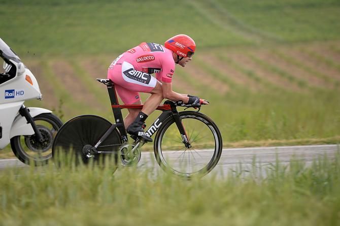 Cadel Evans (BMC) seemed to struggle in relation to Uran, but posted the third fastest time