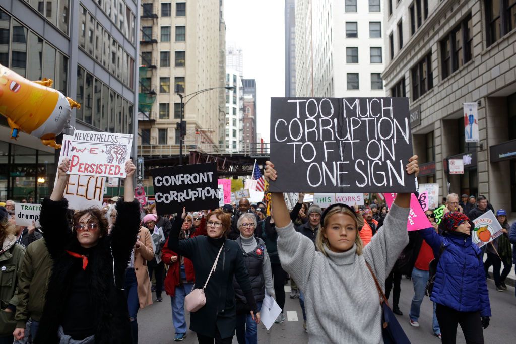 Anti-Trump protest in Chicago