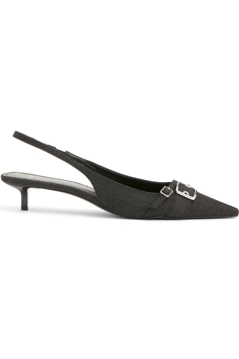 Mecha Kitten Heel Pointed Toe Pump
