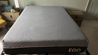 The EGOHOME Black 12" Mattress in a tester's bedroom.