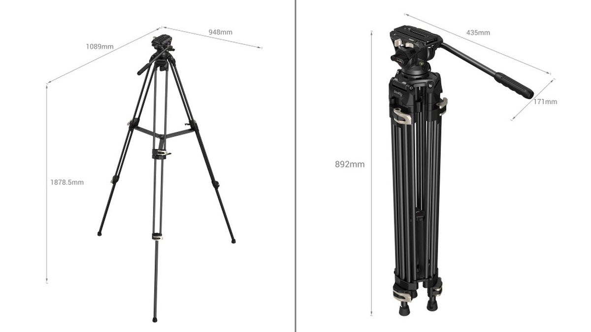 SmallRig Heavy-Duty Fluid Head Tripod AD-01 3751