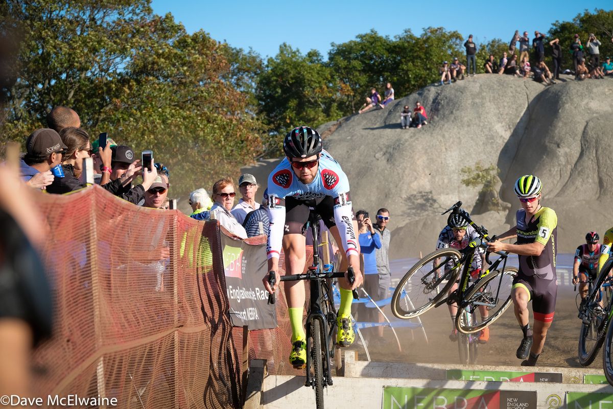 Tobin Ortenblad (Santa Cruz-Donkey Label) bunny-hopping the barriers