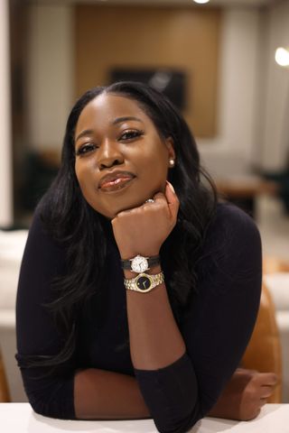 Charity Mhende a women watch collector for Marie Claire's It's About TIme