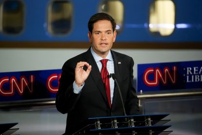 Marco Rubio speaks during the Republican presidential debate.