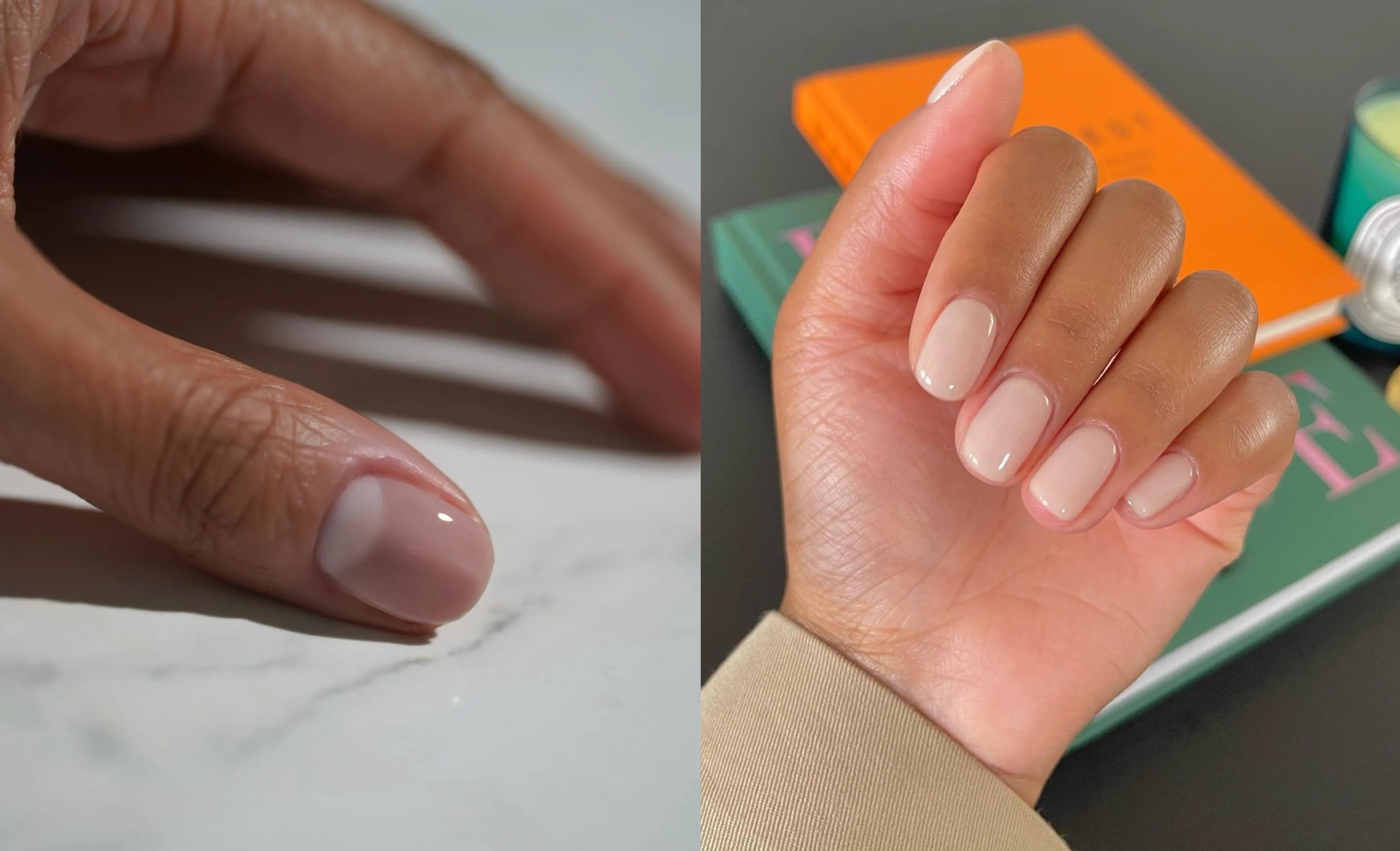 Collage of manicured nails.