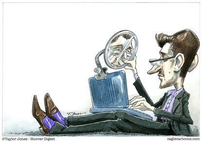 Political Cartoon U.S. Edward Snowden book narcissism