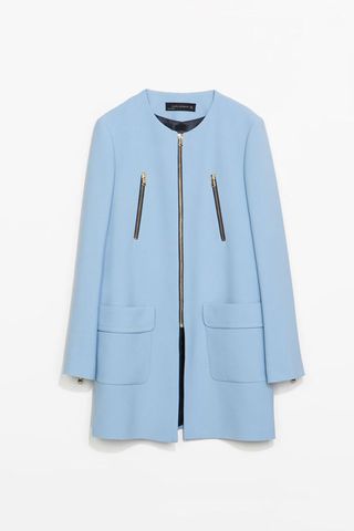 Light blue zip coat, summer 2014