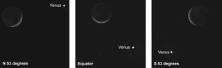venus and the young moon crescent