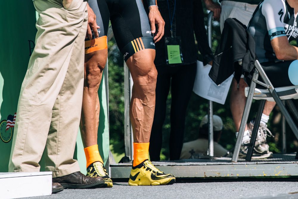 Tom Zirbel is one of the heaviest riders in the world at over 200 lbs (90kg), and his physique is something to behold