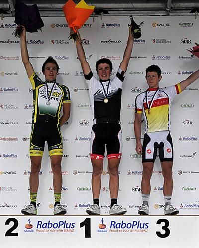U23 men's podium (l-r): James Williamson, Tom Findley and Matt Marshall.