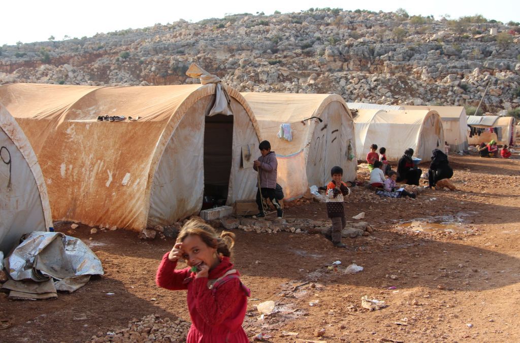 Displaced people in Syria. 