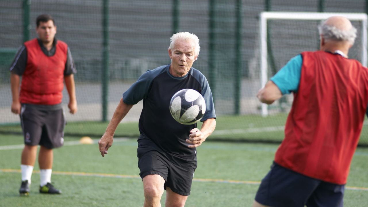 Men playing football