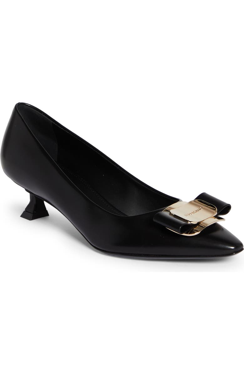 Zelma Bow Kitten Heel Pointed Toe Pump