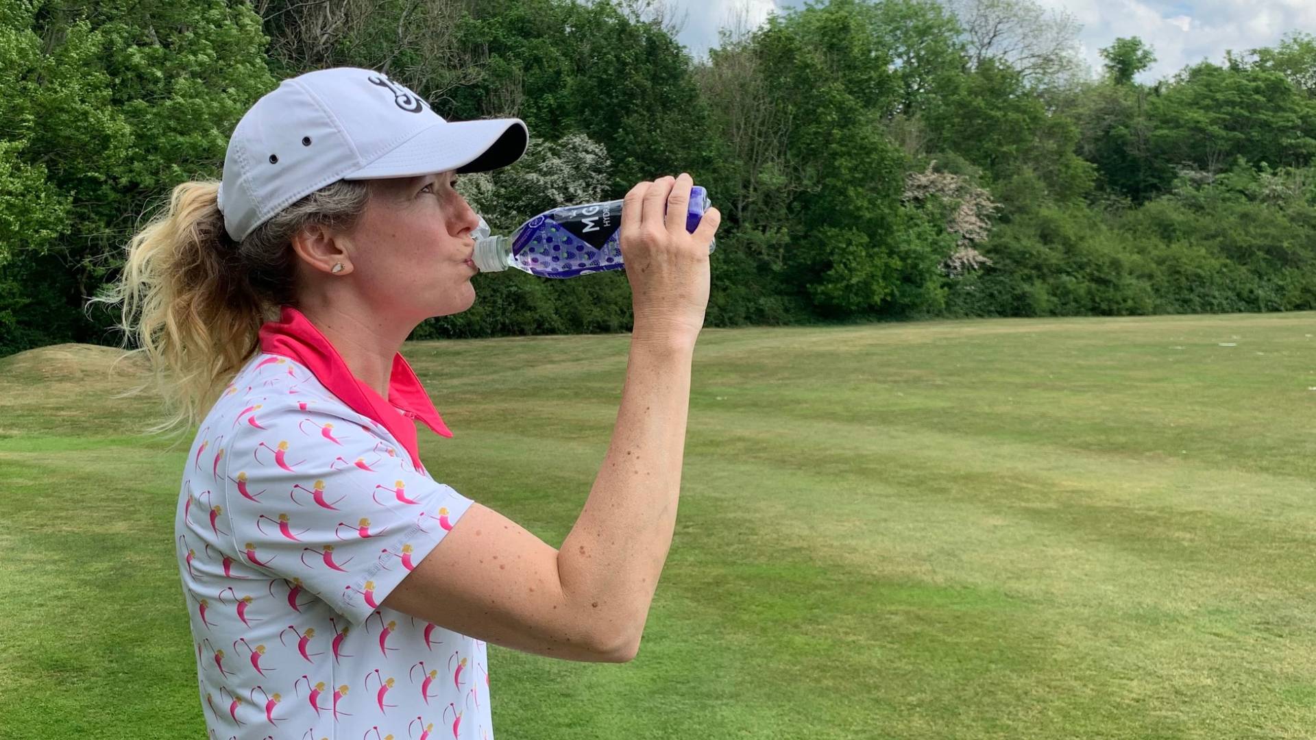 Katie Dawkins drinking water