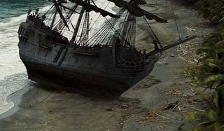 beached pirate ship pirates of the caribbean