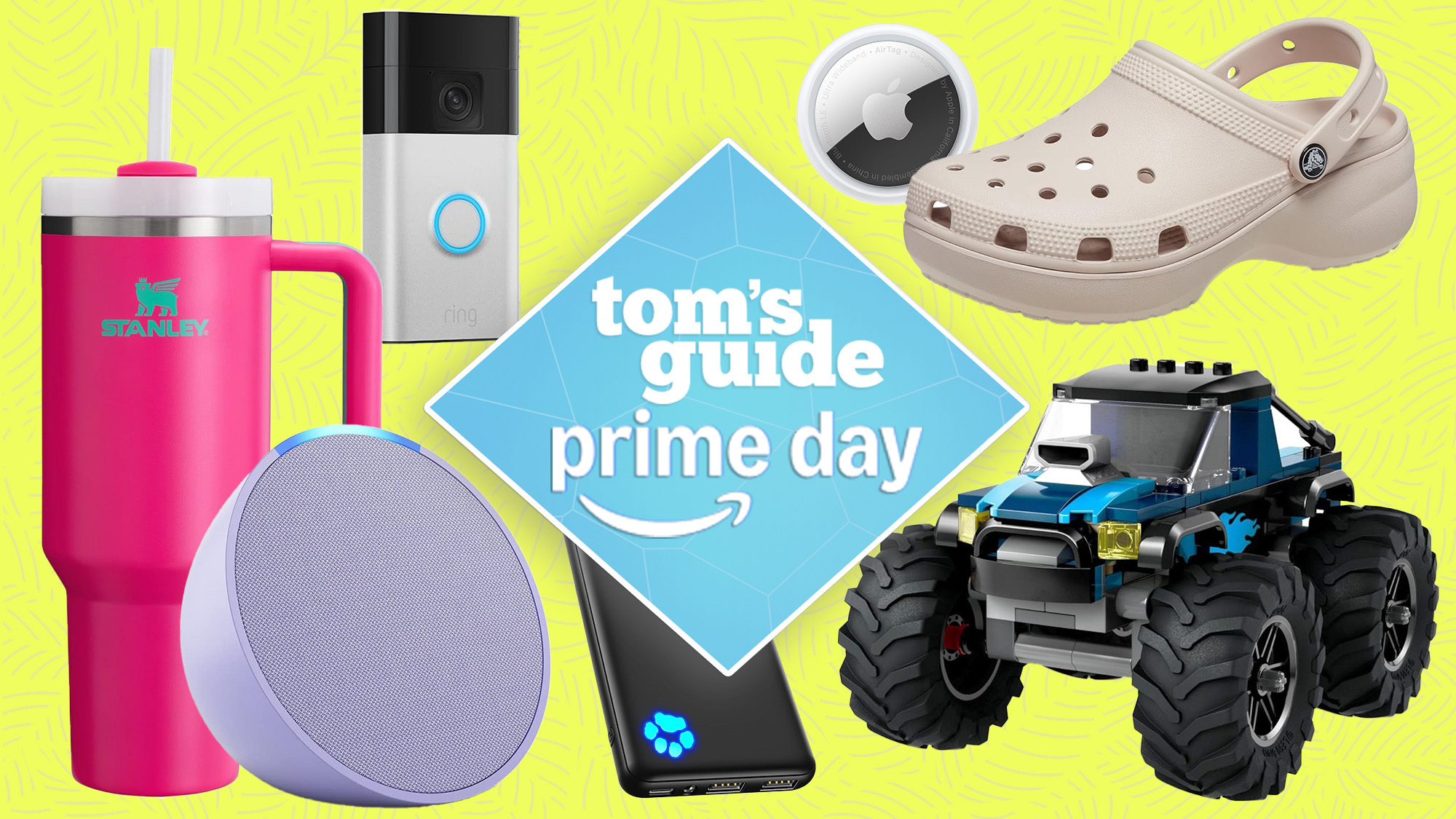 Collage of devices on sale for Prime Day