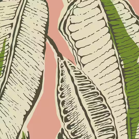 bay leaf patterned fabric swatch
