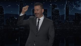 Jimmy Kimmel delivering his monologue on Jimmy Kimmel Live!