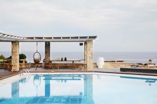 The swimming pool at San Giorgio hotel, Mykonos, Greece