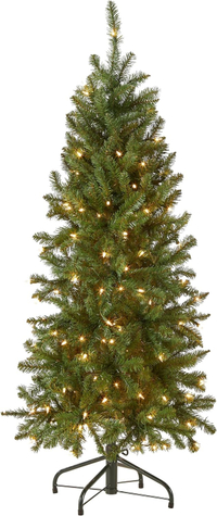 National Tree Company Artificial Pre-Lit Slim Christmas Tree (4.5ft):&nbsp;was £89.99, now £42.41 at Amazon (save £47)