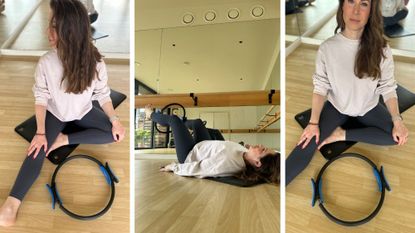 Pilates ring review: Anna trying a Pilates ring at home