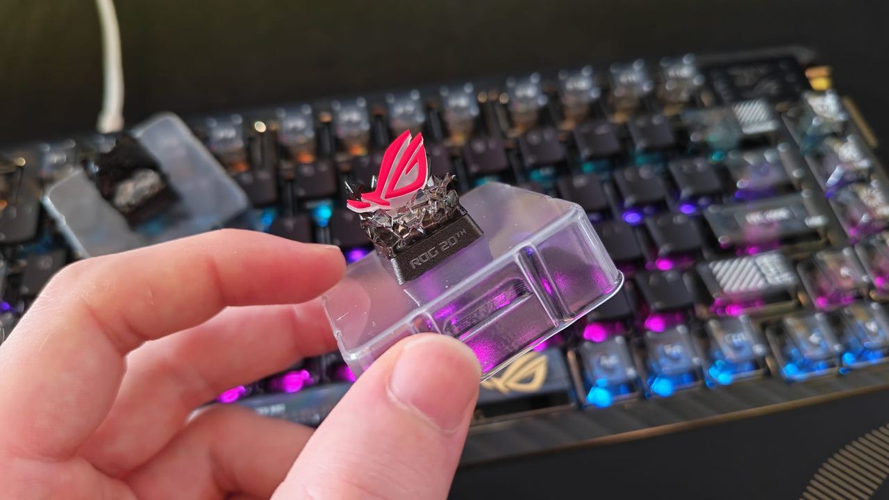 The ROG logo from the Mystery keycap set