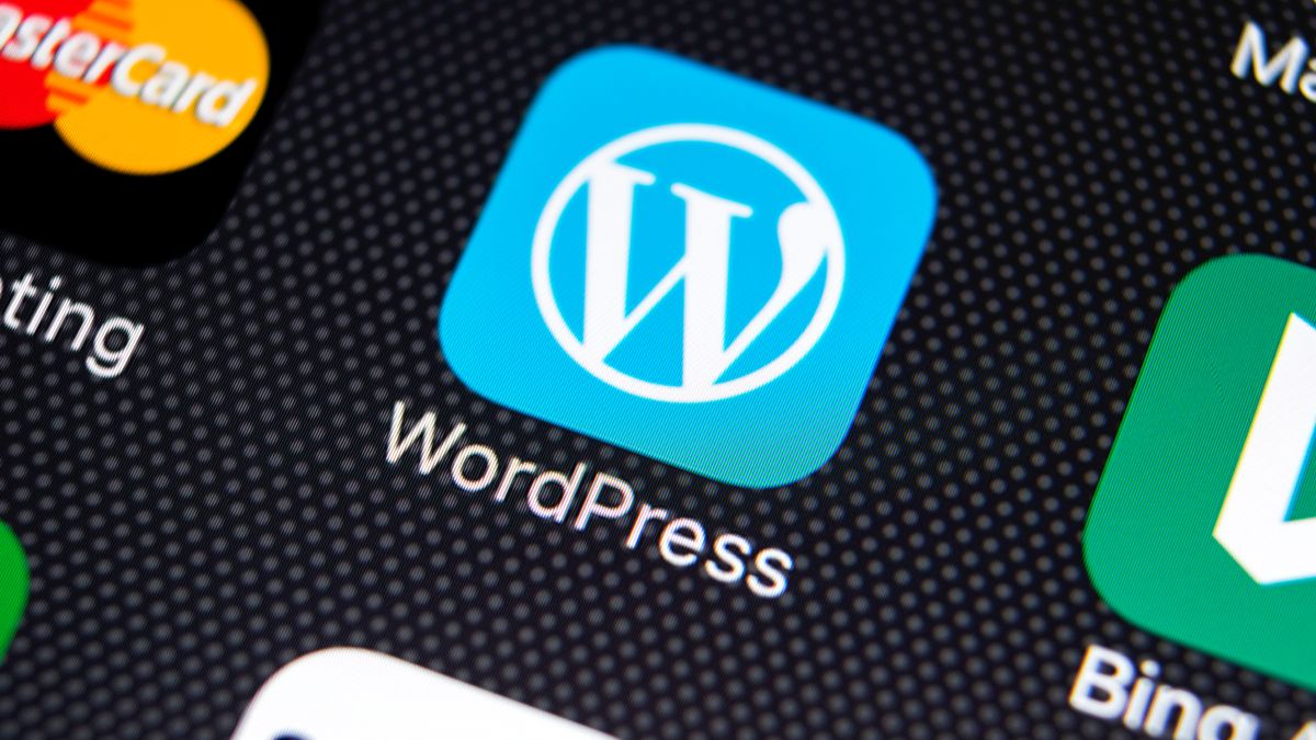 The WordPress app on an iPhone