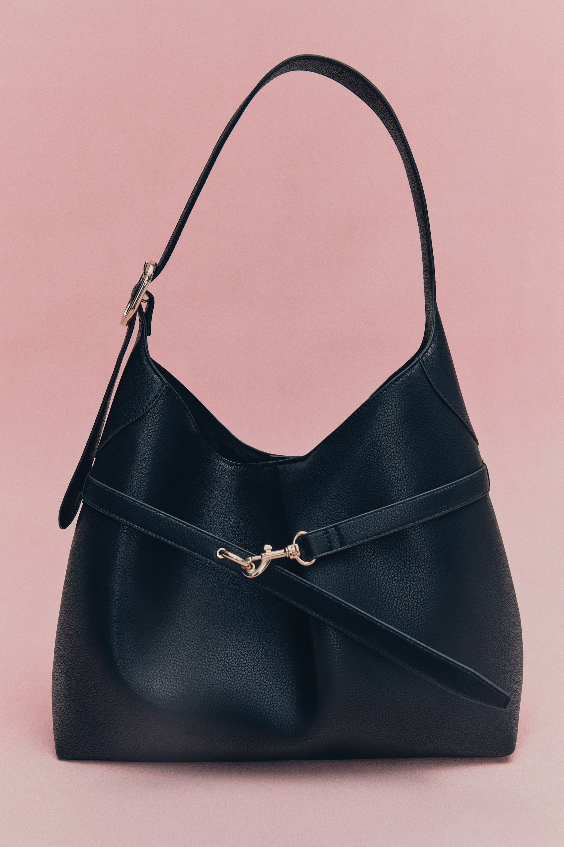 Slouchy Shoulder Bag - Burgundy