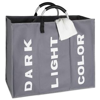 laundary bag with grey colour and white background