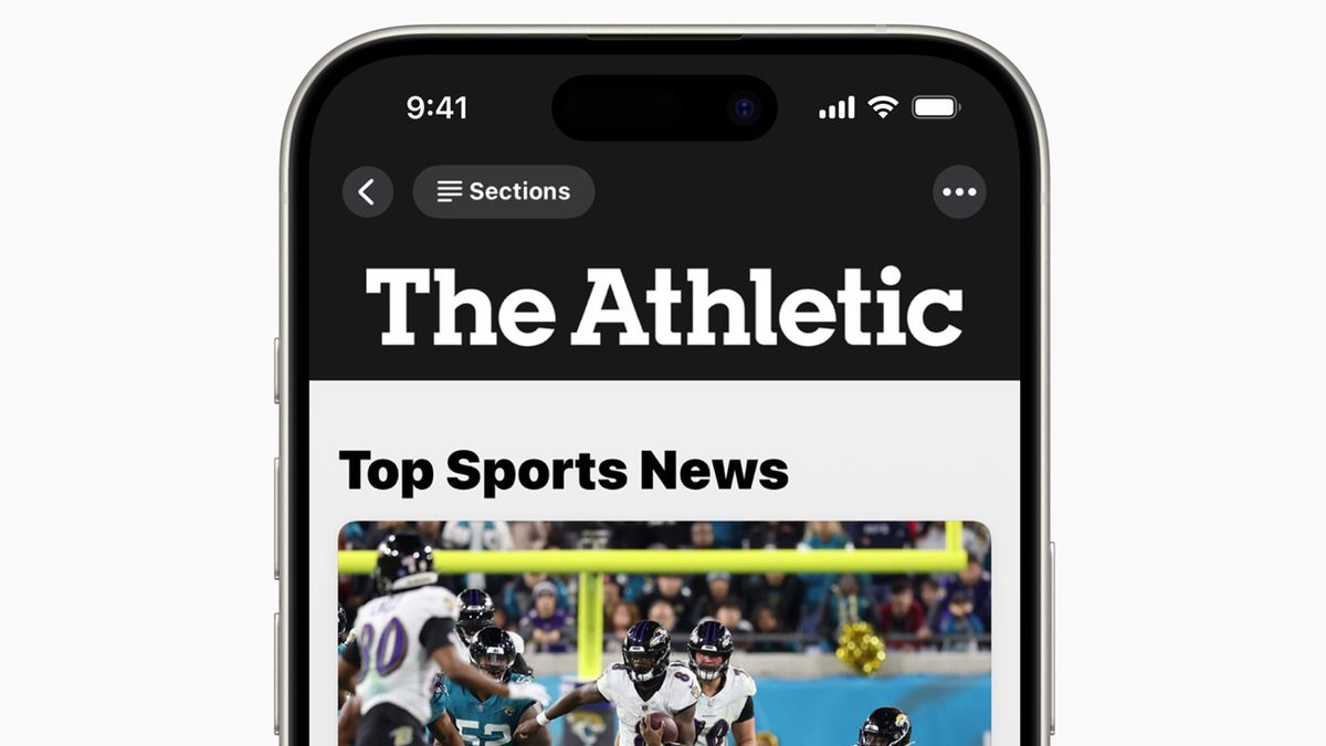 Apple news plus the athletic