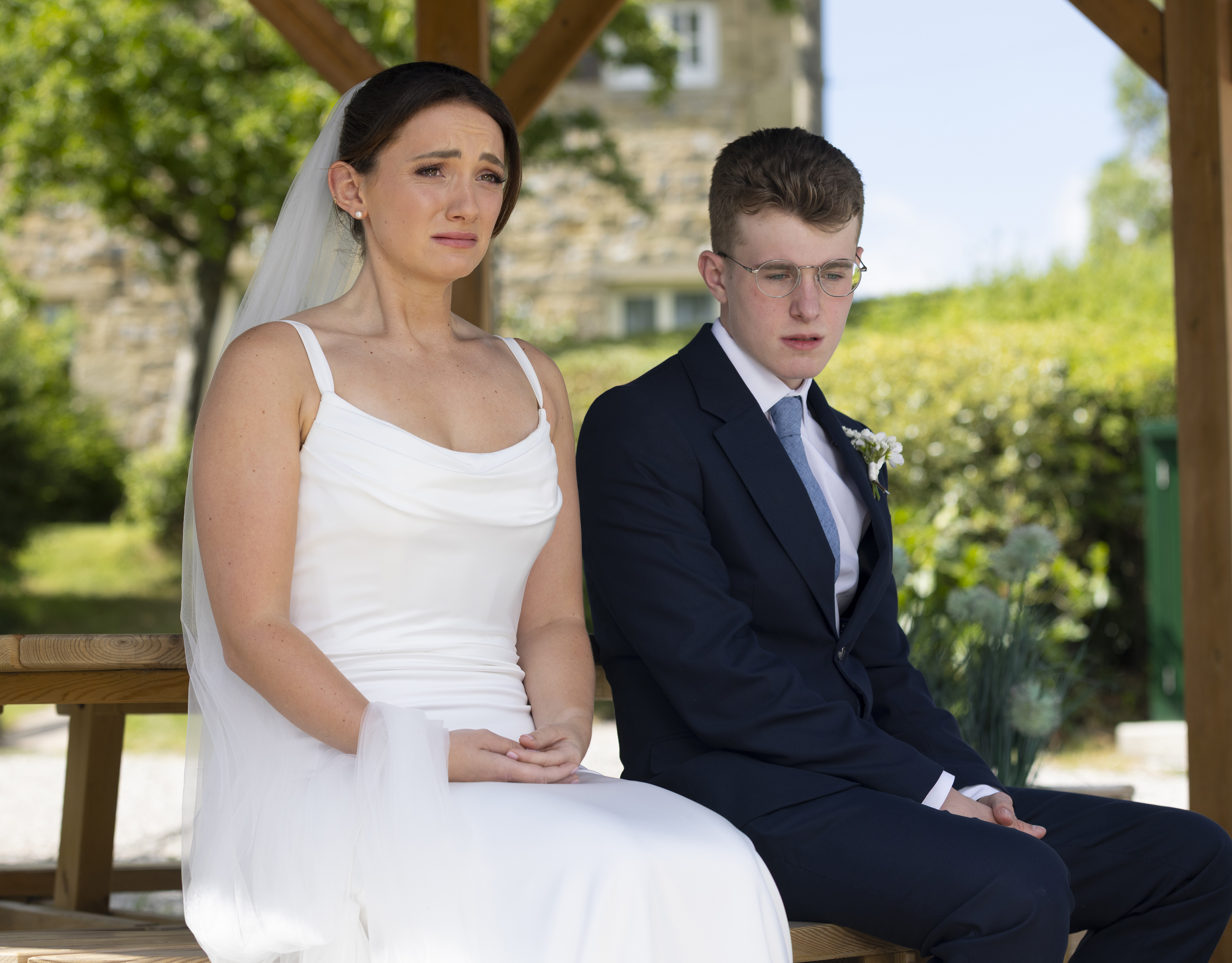 Gabby leans on Arthur as her wedding day unravels