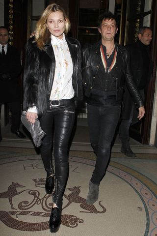 Kate Moss And Jamie Hince At Paris Fashion Week AW14, 2014