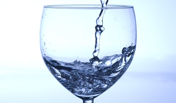 water in glass