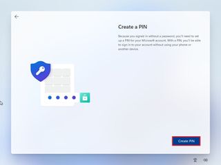 Windows 11 OOBE create PIN