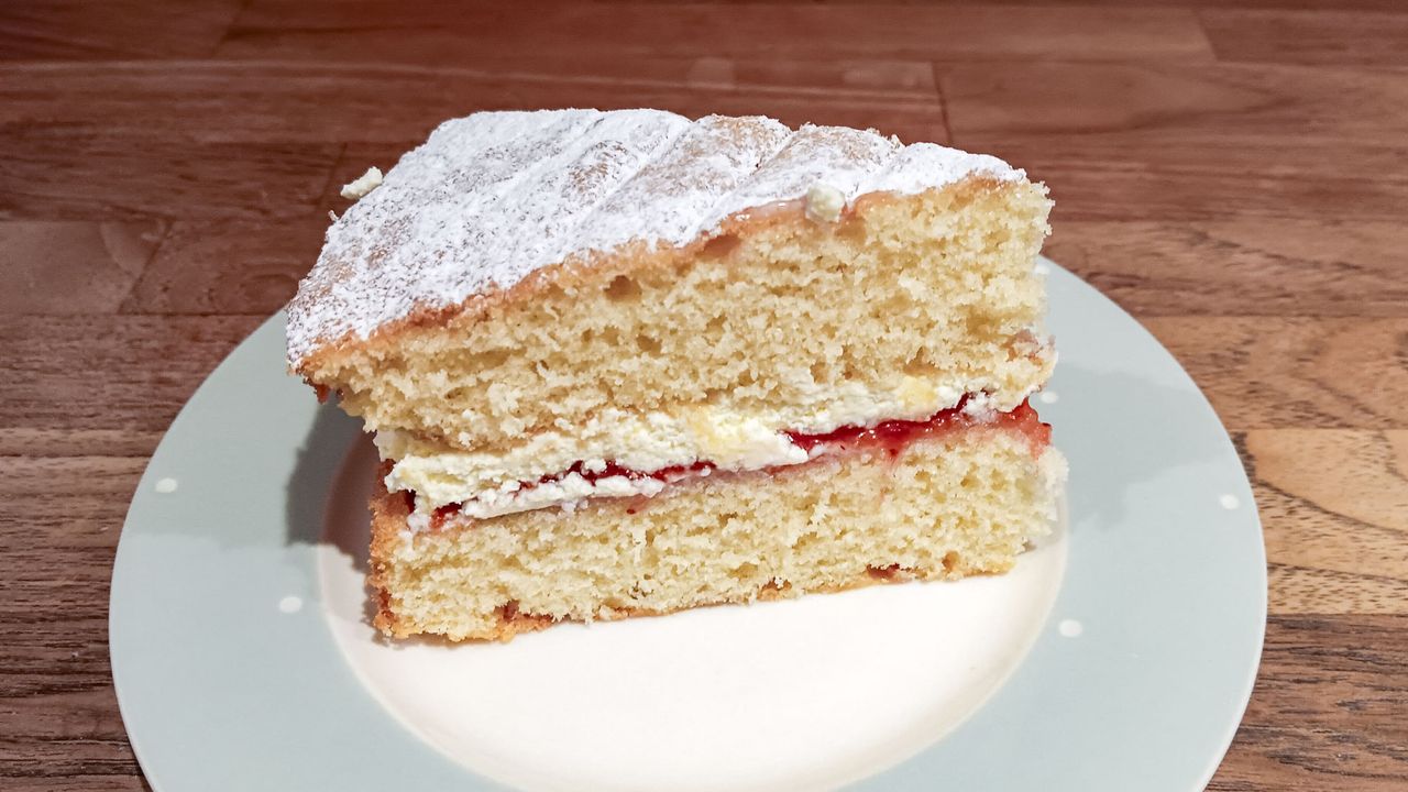 Slice of cake made using a Cuisinart Precision stand mixer