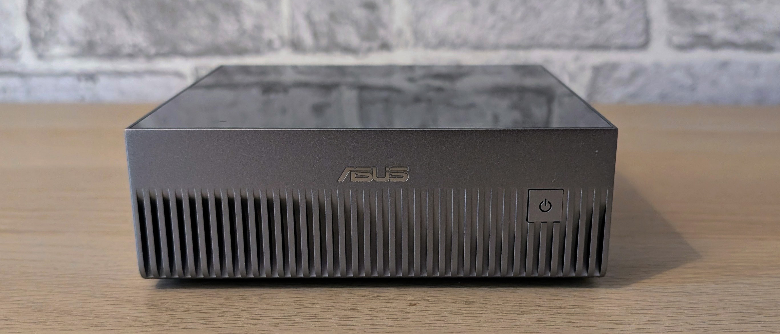 The Asus Ascent GX10 on a desk