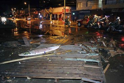 The scene in Chile where an earthquake struck Wednesday night.
