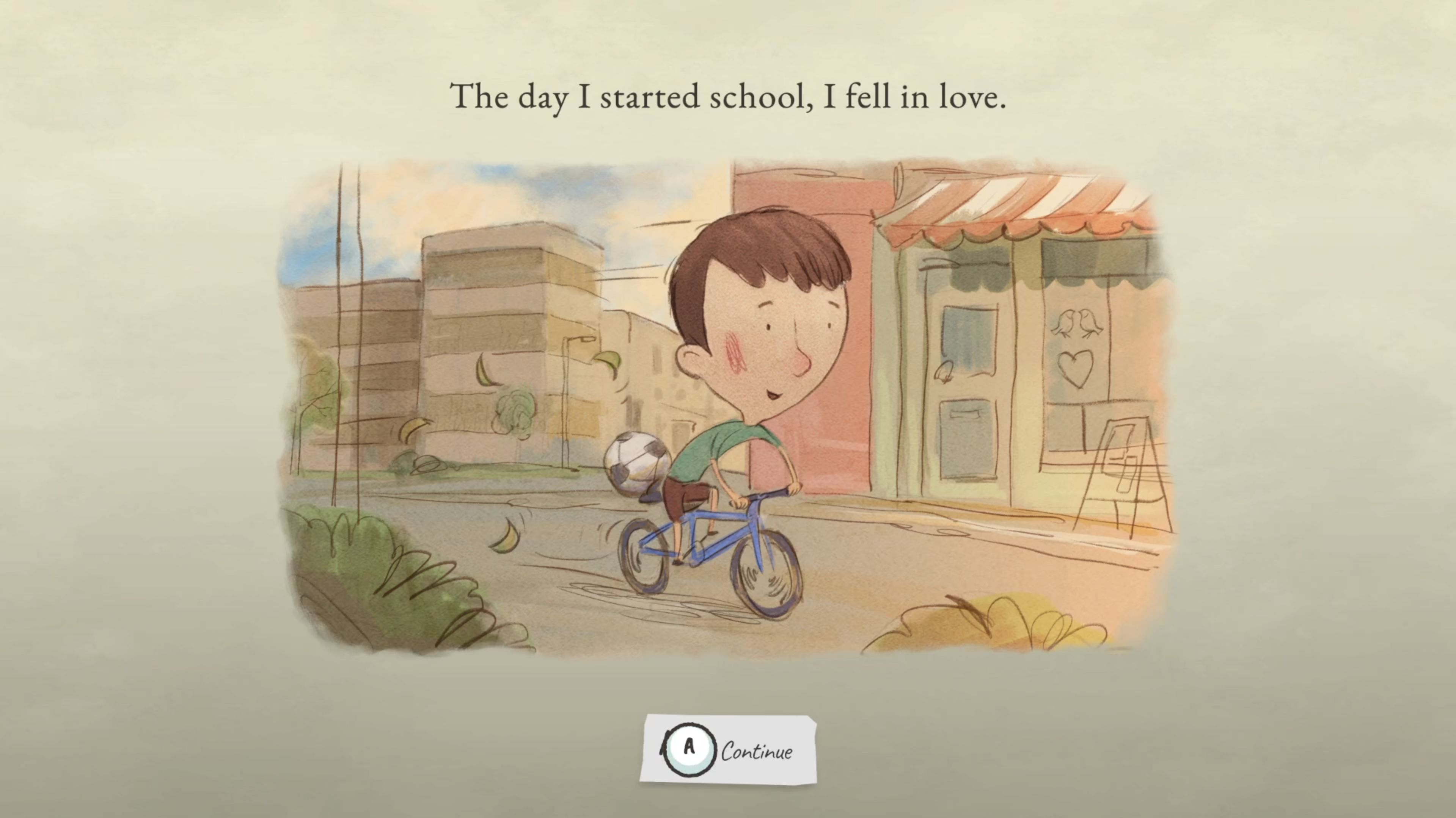 The Day I Became A Bird, an indei game make in 3D with a hand-drawn style