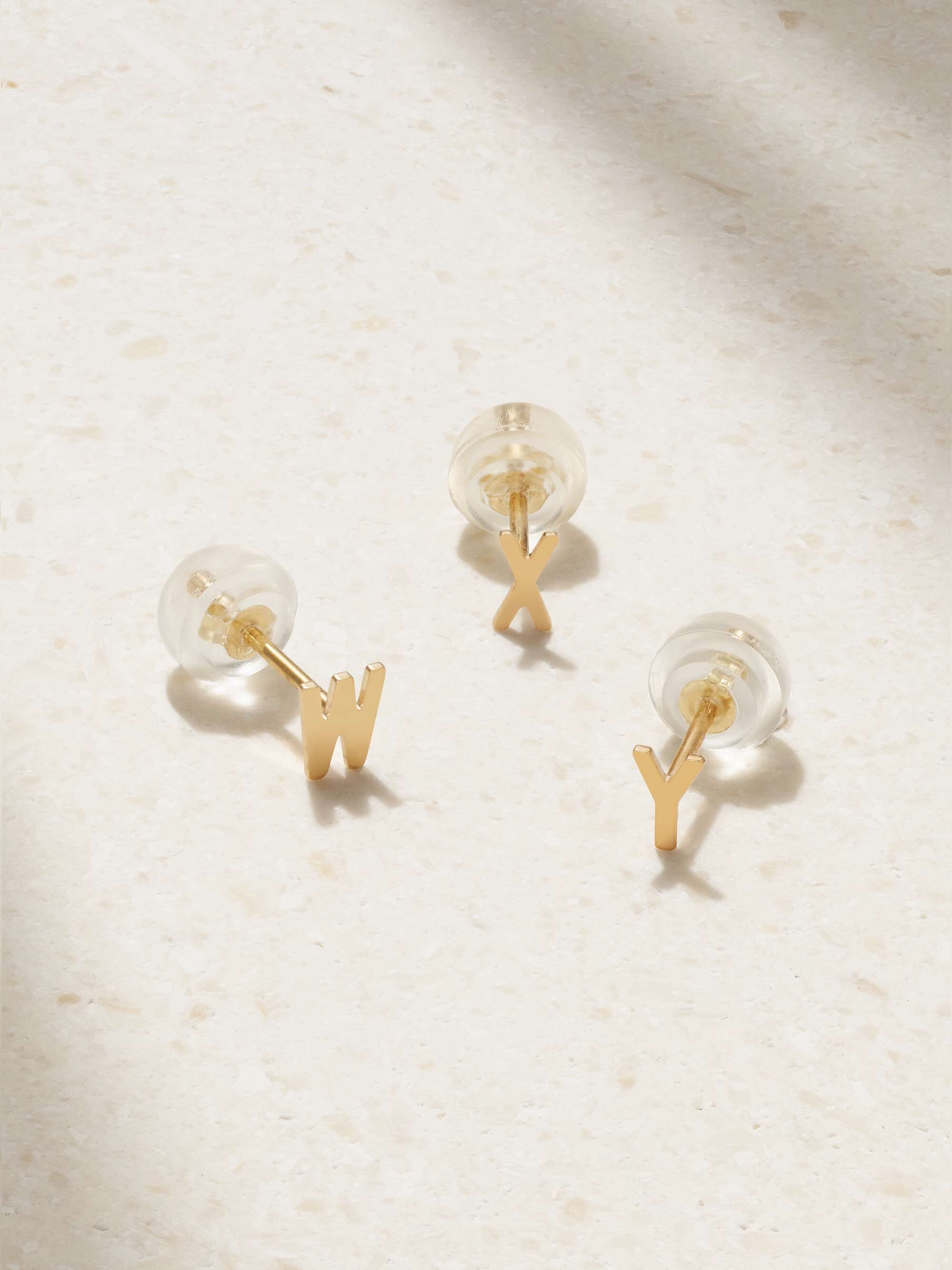 Initial Gold Single Earring