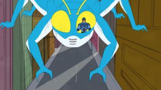 Blue Beetle piloting Bug ship in DC Showcase short