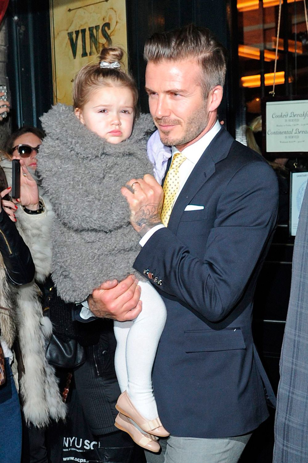 David Beckham and Harper Beckham