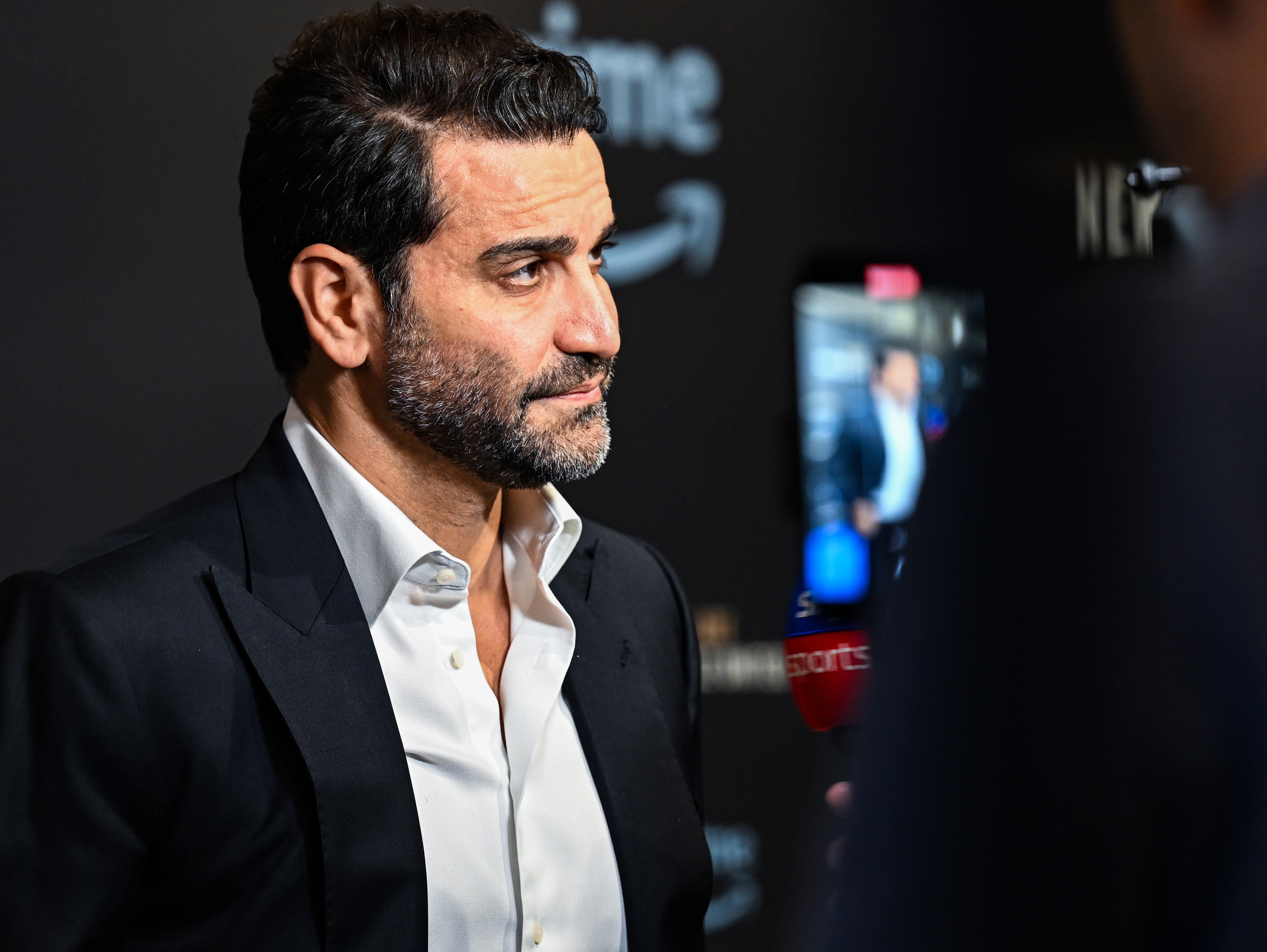 Newcastle United Co-Owner Mehrdad Ghodoussi speaks to media atThe Amazon 'We Are Newcastle United' Premiere at Tyneside Theatre on August 03, 2023 in Newcastle upon Tyne, England.
