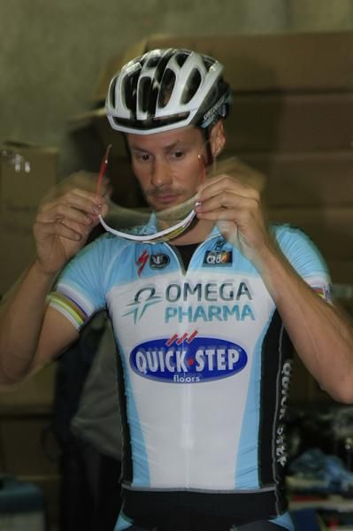Tom Boonen gets ready to ride