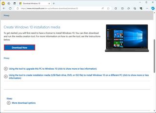 Download Media Creation Tool for Windows 10