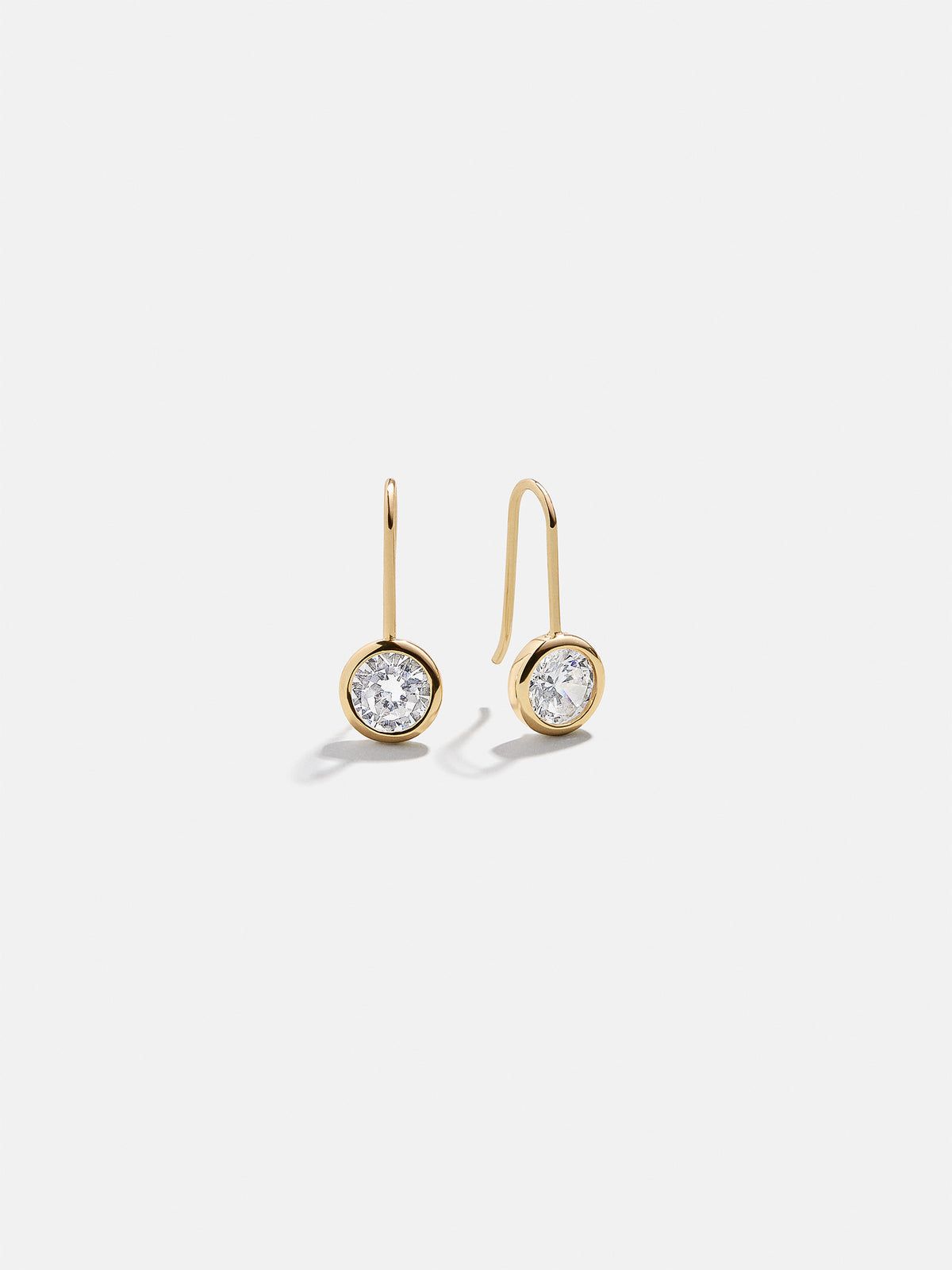 Mini Fallon 18k Gold Bezel Earrings - 8mm Stone