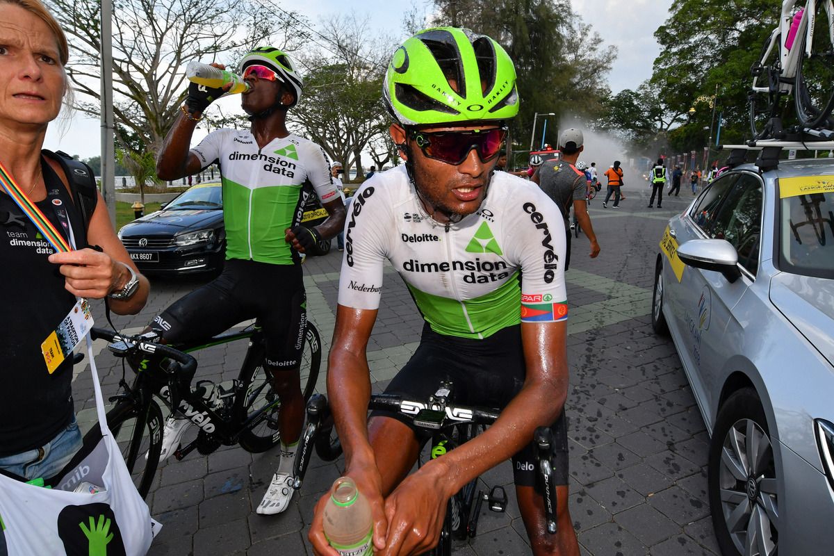 Amanuel Ghebreigzabhier (Dimension Data) slipped down the GC today
