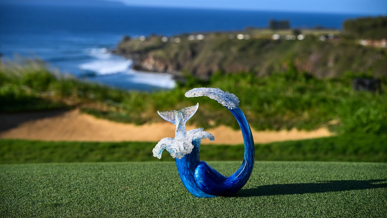 The Sentry trophy pictured with the ocean in the background