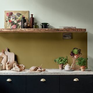 kitchen with dulux paint burnished brass